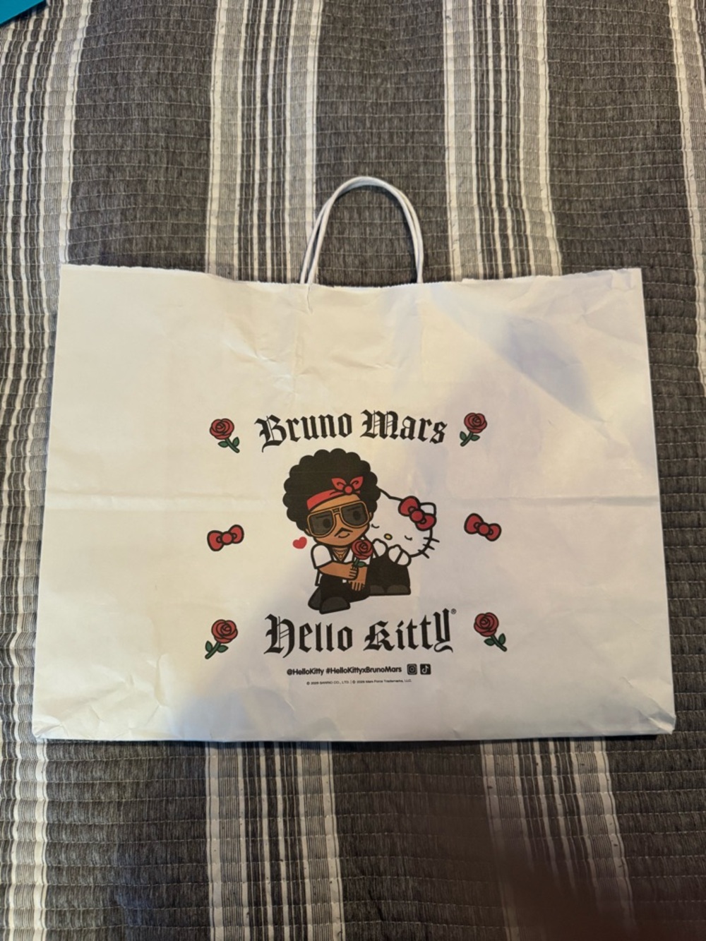 2026 EXCLUSIVE Bruno Mars Hello Kitty Merch Pop up Paper Bag